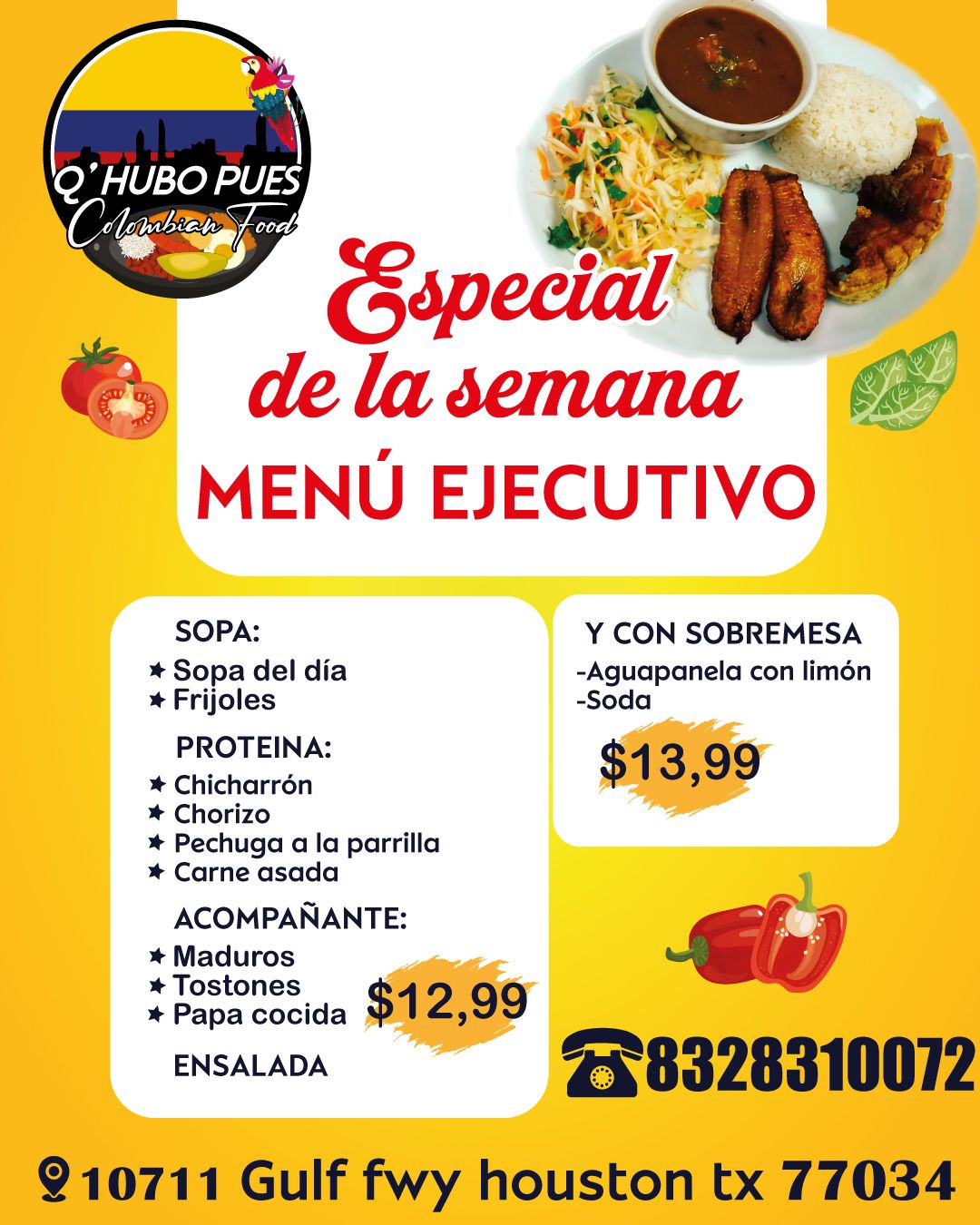 Especial De La Semana Menu Ejecutivo